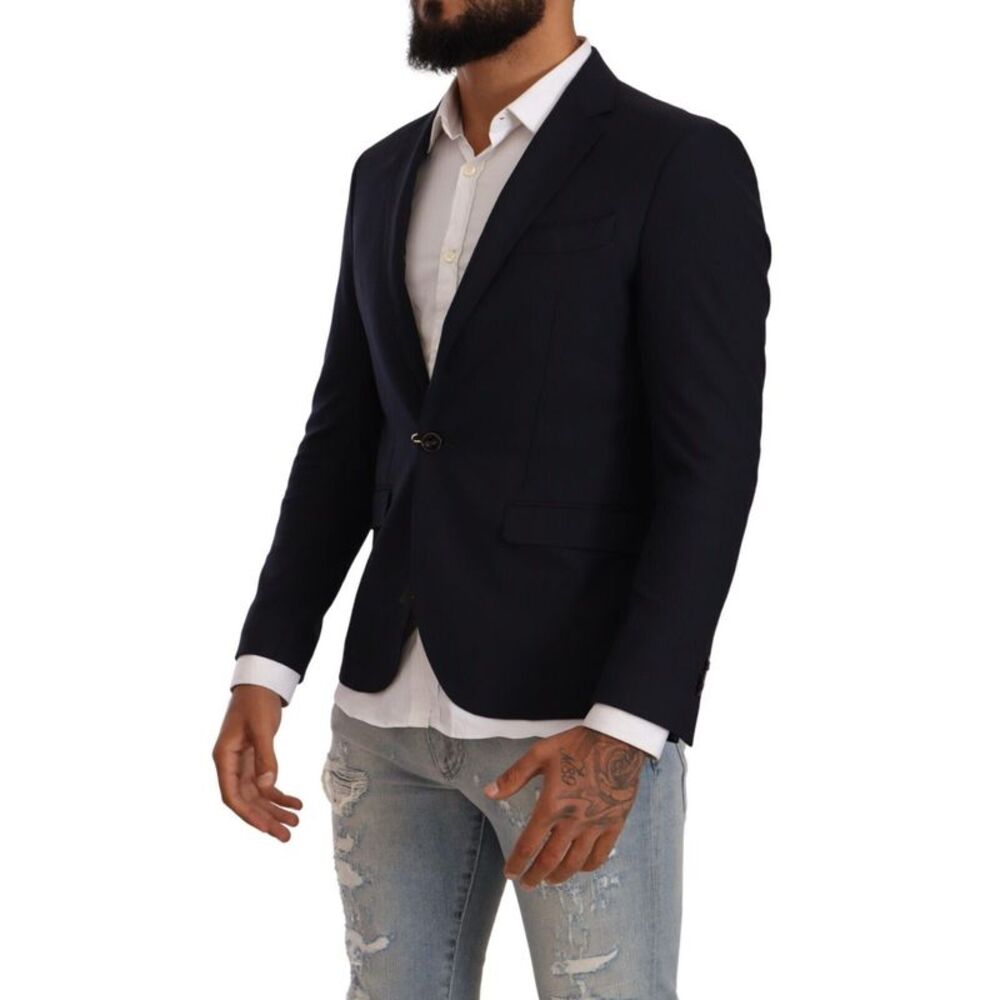 Domenico Tagliente Black Single Breasted One Button Suit Men's Jacket